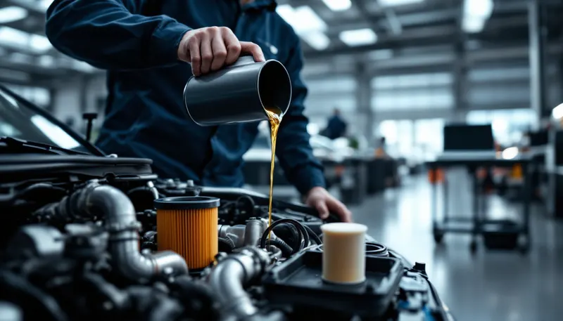 Approval-specification oil going into a European engine during an oil service with the factory-tool reset in Dallas
