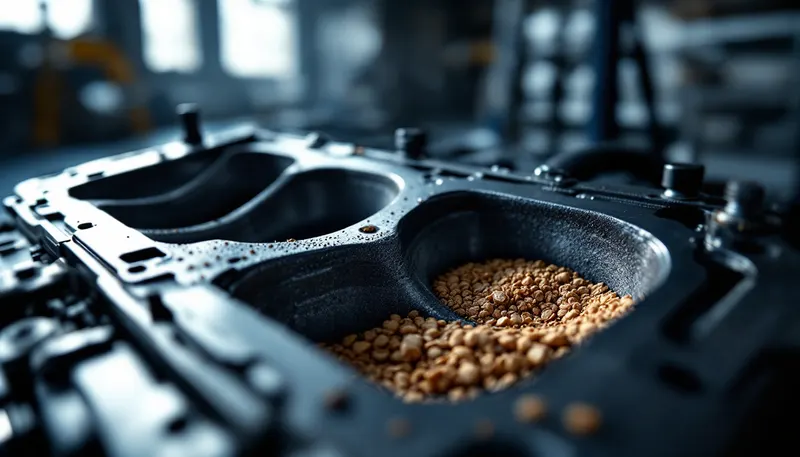 Carbon-coated intake valves beside a cleaned port on a direct-injection European engine